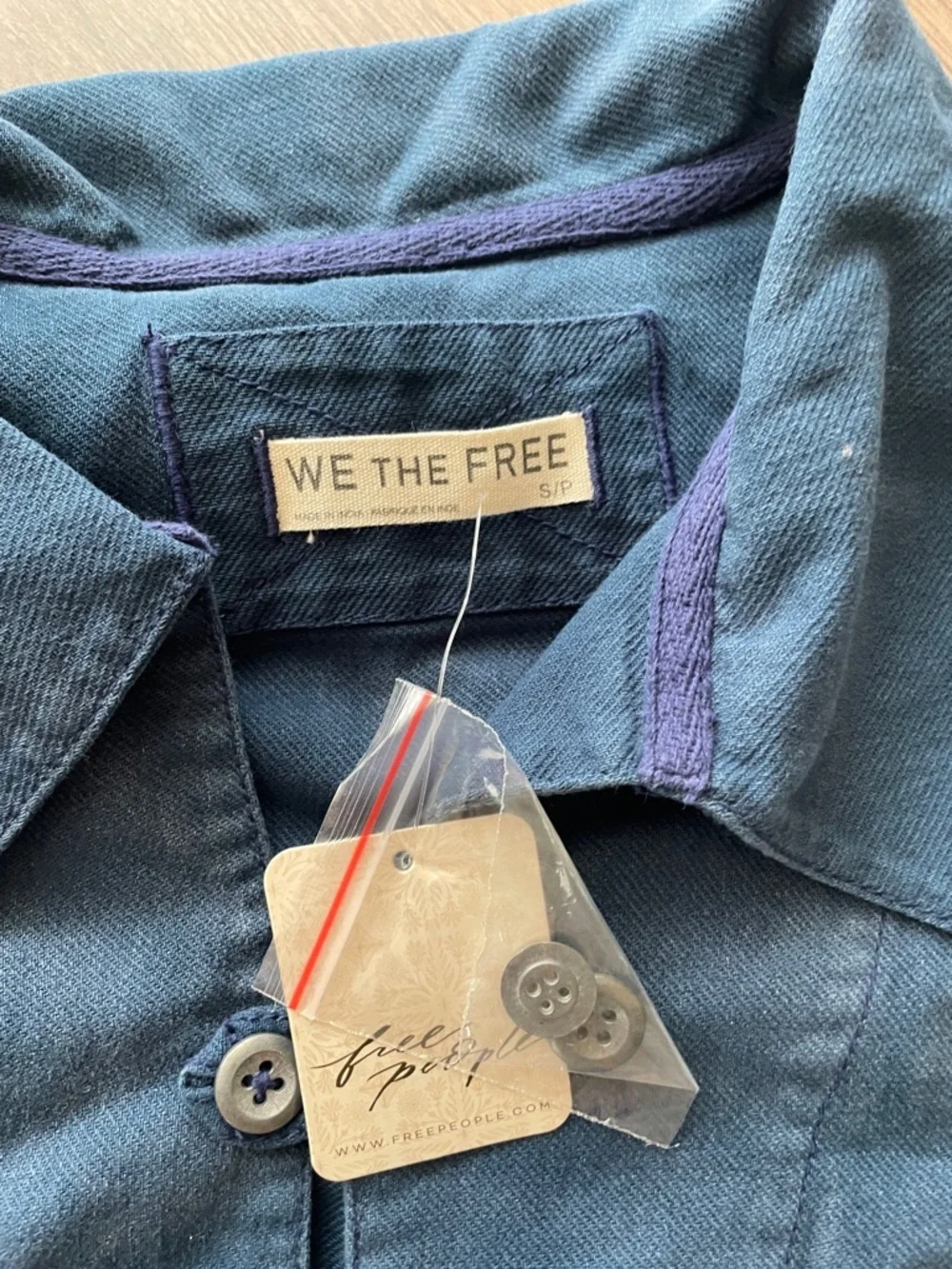 Free People Washed and Crafted Crochet Polo- Size Small